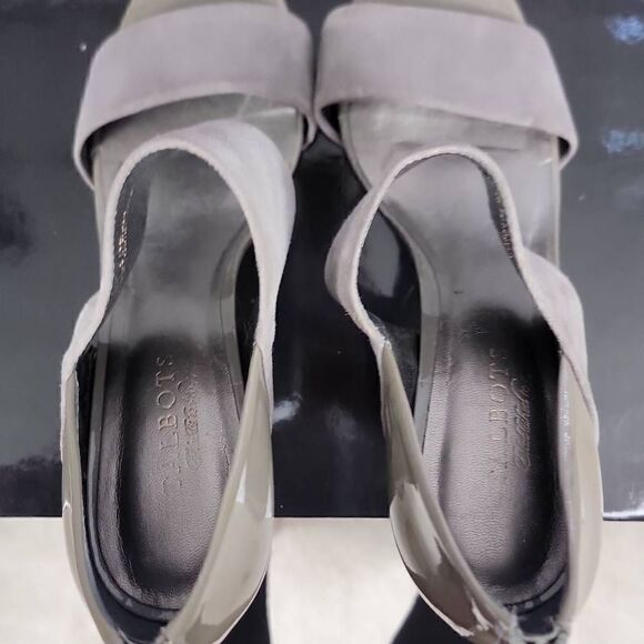 Talbots Emmie Smoke Grey Suede Leather Open Toe‎ Strappy Heels[SIZE 9.5] Leather - Picture 5 of 5